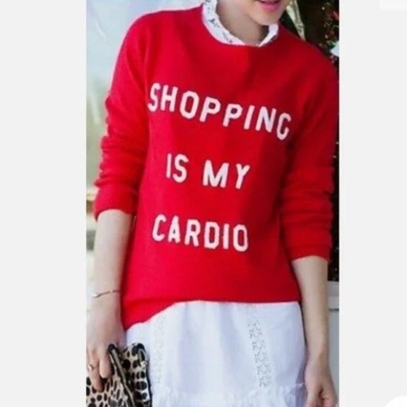 LAST CHANCE | Wildfox White Label Shopping is My Cardio Angora Blend Red Sweater - Picture 3 of 9